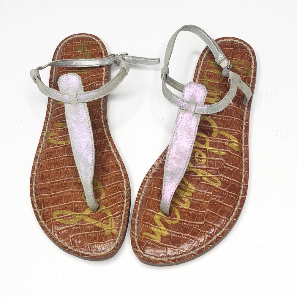 Sam Edelman Gigi Iridescent Leather Sandal (7.5)